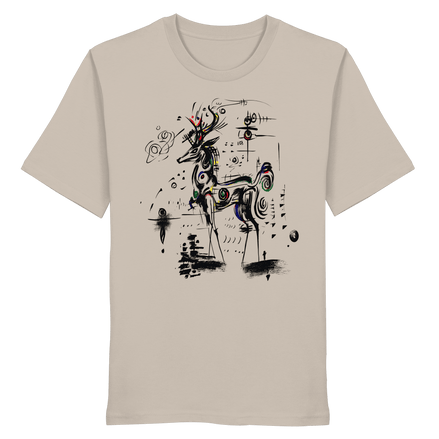 James Hunter - Nature and Beyond Unisex-Shirts Desert Dust / XS Shadow Stag — Art Collection Organic T-Shirt No. 6 - Organic Shirt