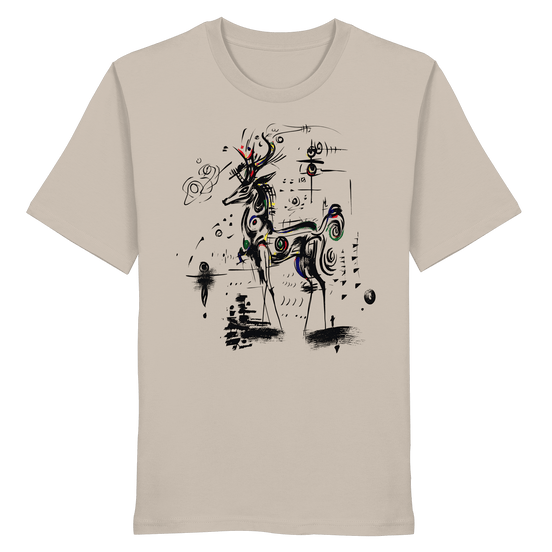 James Hunter - Nature and Beyond Unisex-Shirts Desert Dust / XS Shadow Stag — Art Collection Organic T-Shirt No. 6 - Organic Shirt