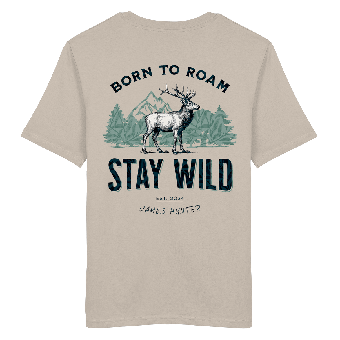 James Hunter - Nature and Beyond Unisex-Shirts Desert Dust / XS STAY WILD - Boarn to Roam
