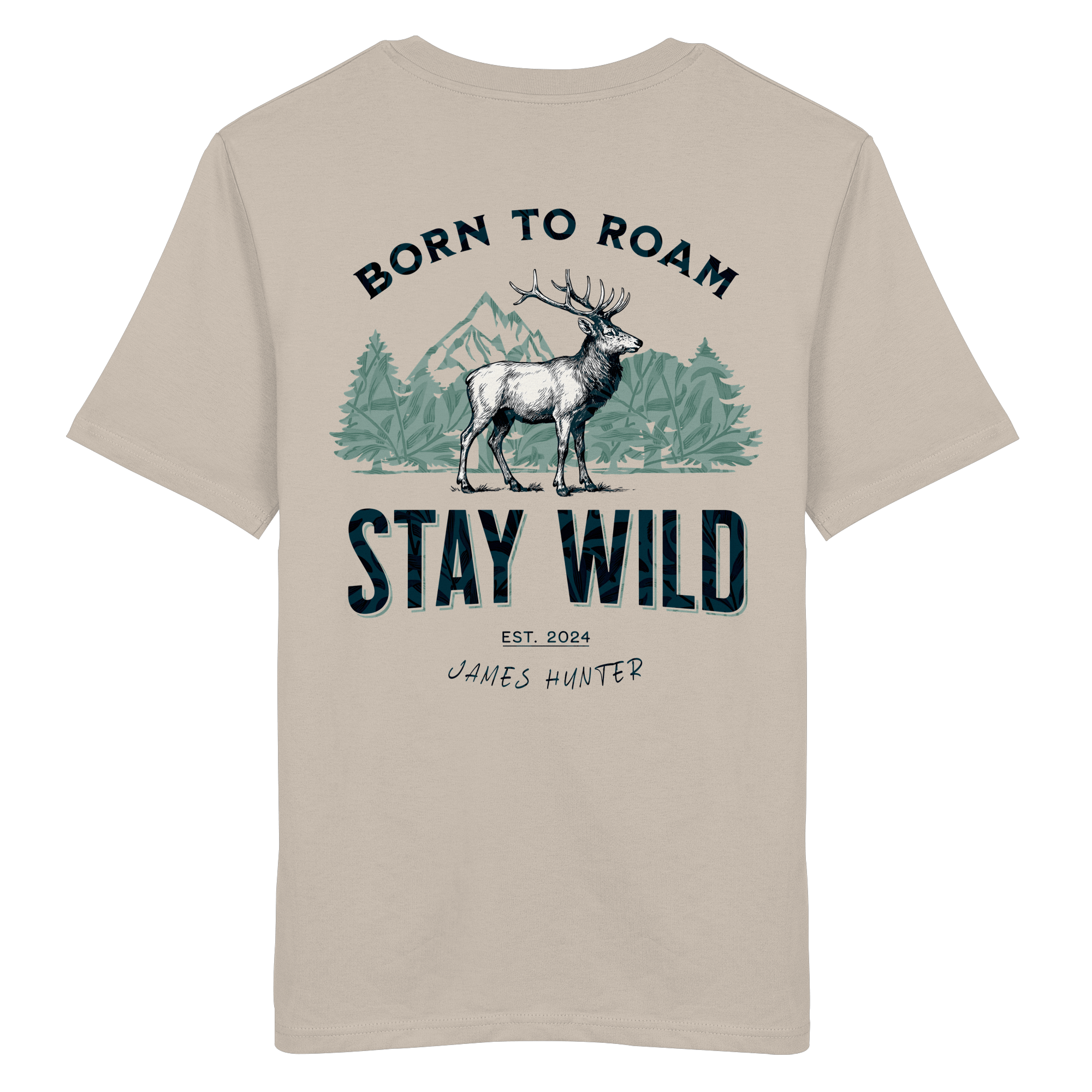 James Hunter - Nature and Beyond Unisex-Shirts Desert Dust / XS STAY WILD - Boarn to Roam