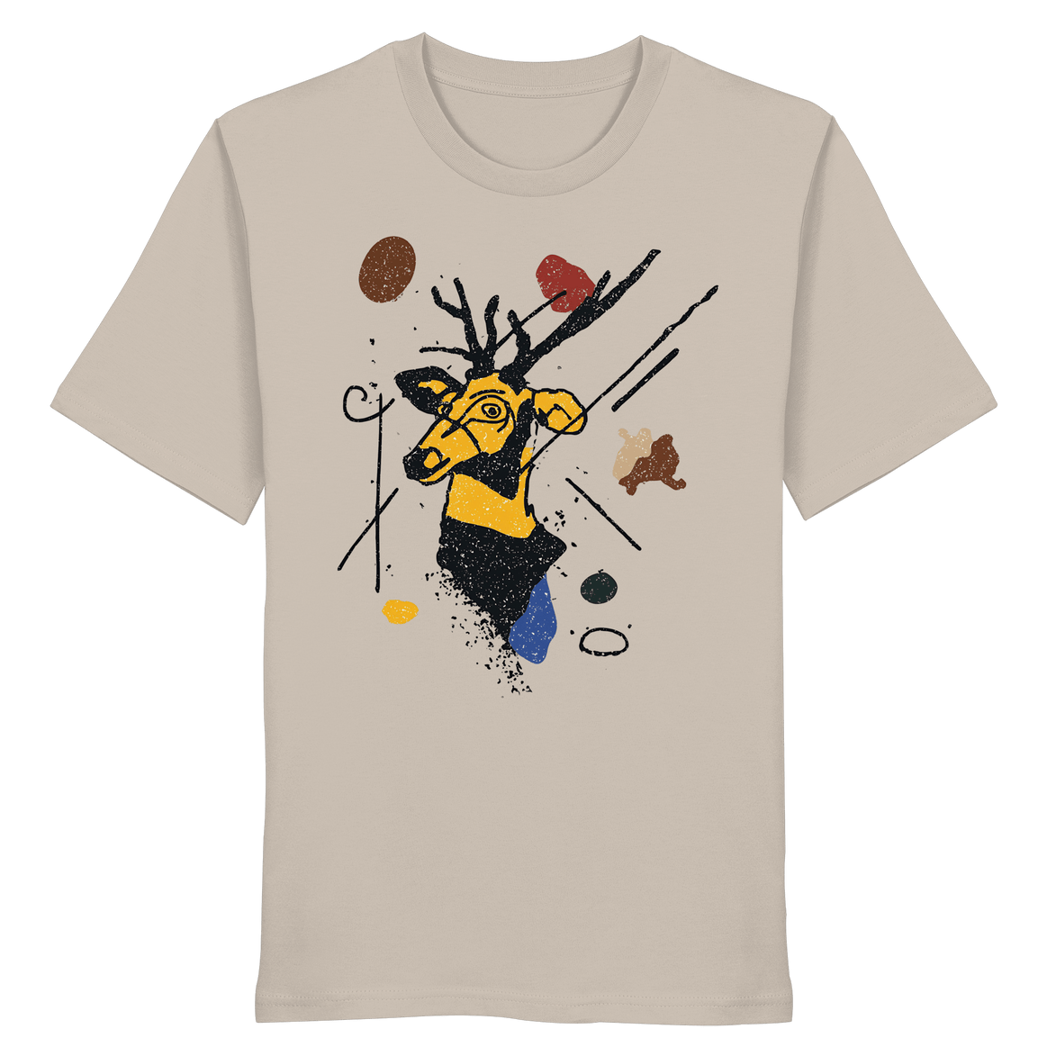 James Hunter - Nature and Beyond Unisex-Shirts Desert Dust / XS The Stag — Art Collection No.2 - Organic Shirt