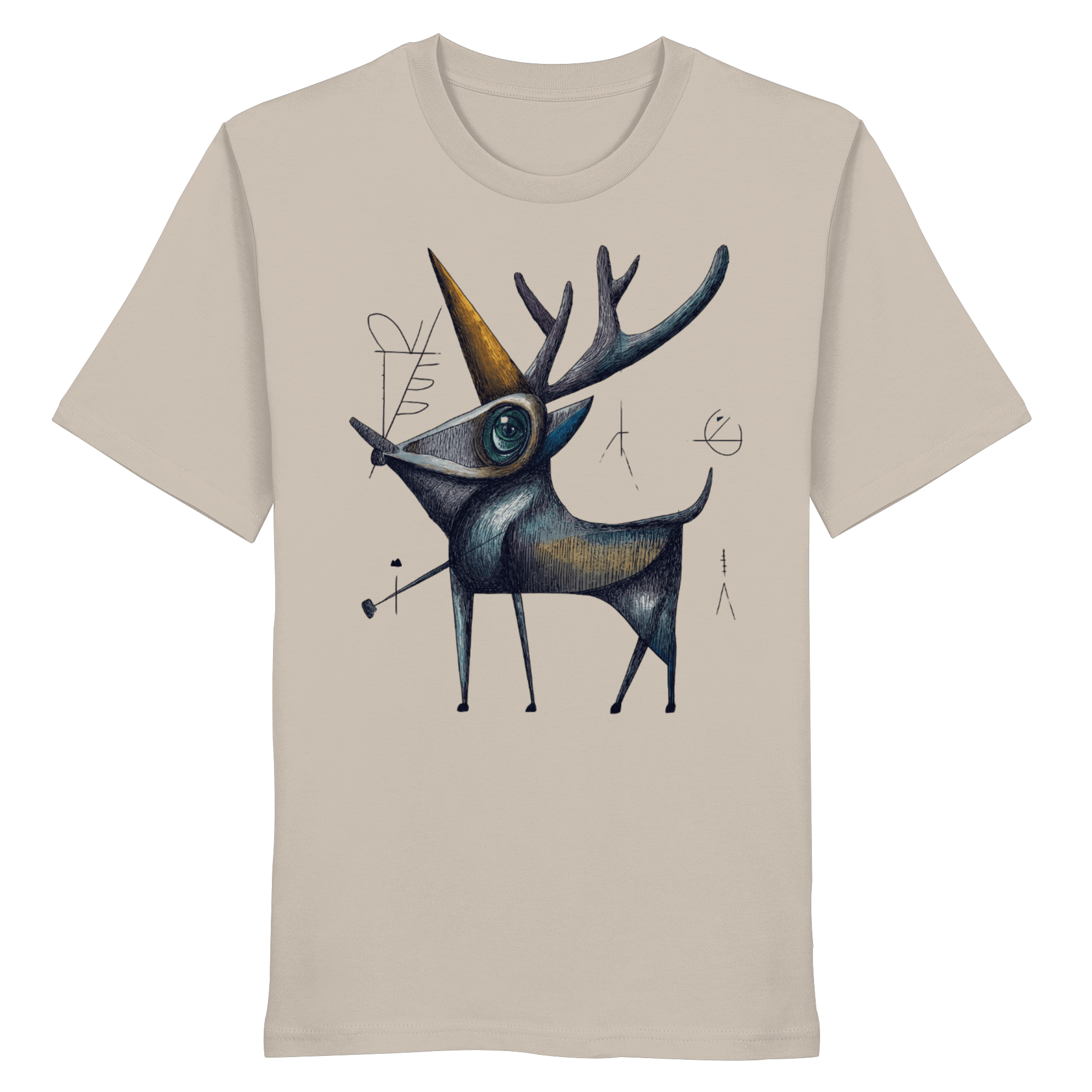 James Hunter - Nature and Beyond Unisex-Shirts Desert Dust / XS The Watcher — Art Collection Organic T-Shirt No. 8
