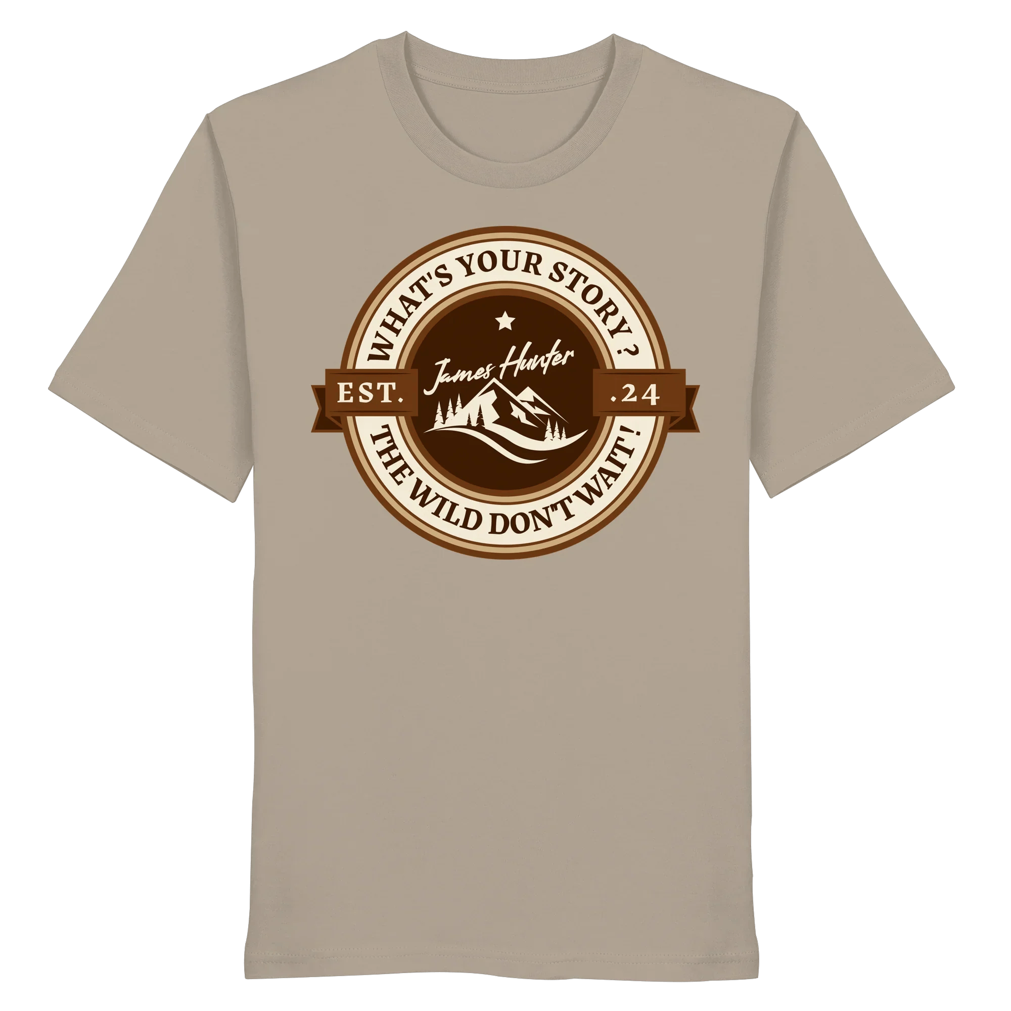 What's your Story ? Brown/Khaki - Organic Shirt - James Hunter - Nature and Beyond