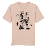 James Hunter - Nature and Beyond Unisex-Shirts Fraiche Peche / XS Shadow Stag — Art Collection Organic T-Shirt No. 6 - Organic Shirt