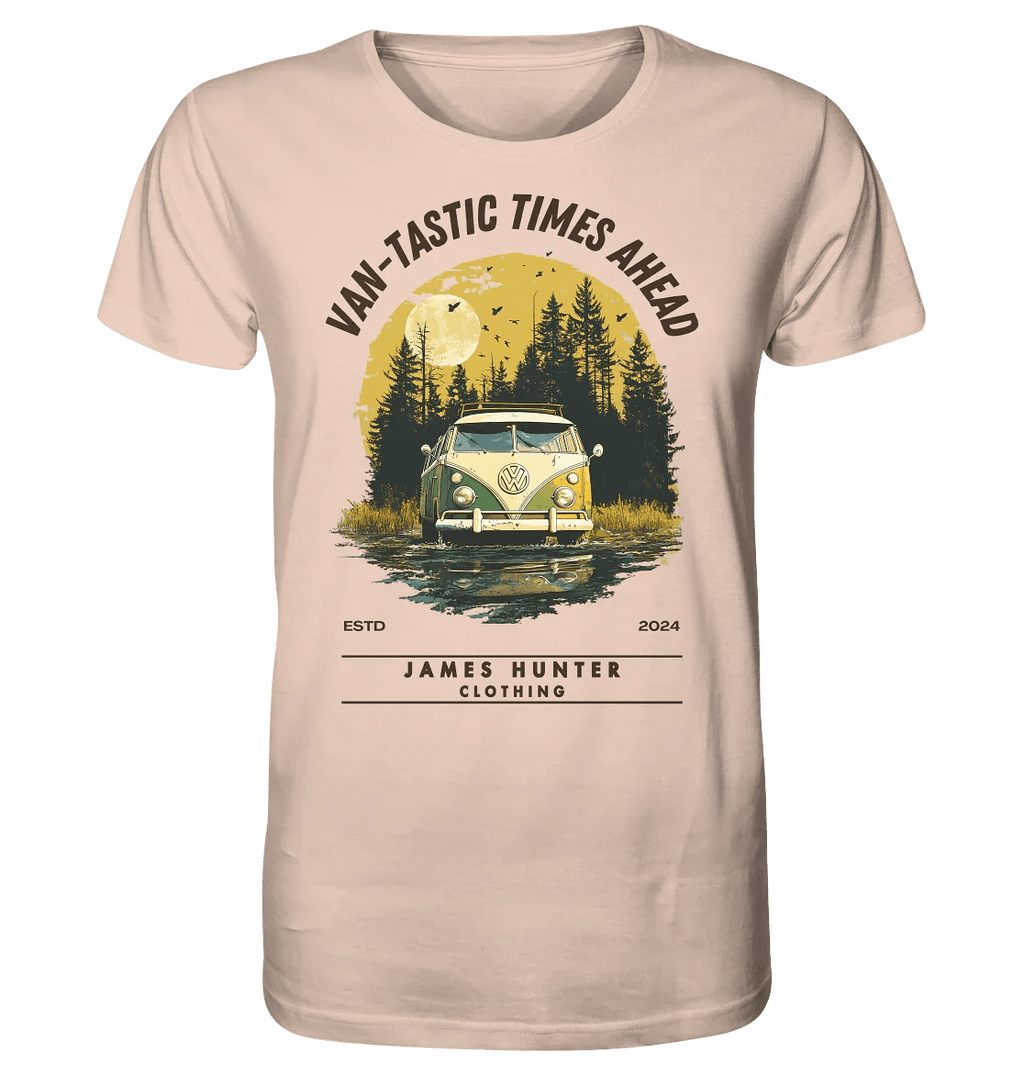 James Hunter - Nature and Beyond Unisex-Shirts Fraiche Peche / XS Van-Tastic Times Ahead - Organic Shirt