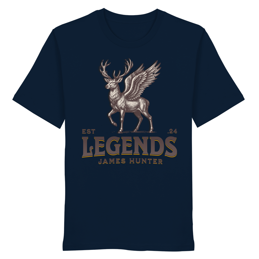 James Hunter - Nature and Beyond Unisex-Shirts French Navy / XS Deer Legends - Organic Shirt