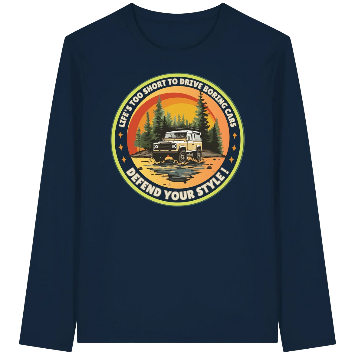James Hunter - Nature and Beyond Unisex-Shirts French Navy / XS Defend your Style ! - Organic Longsleeve T-Shirt
