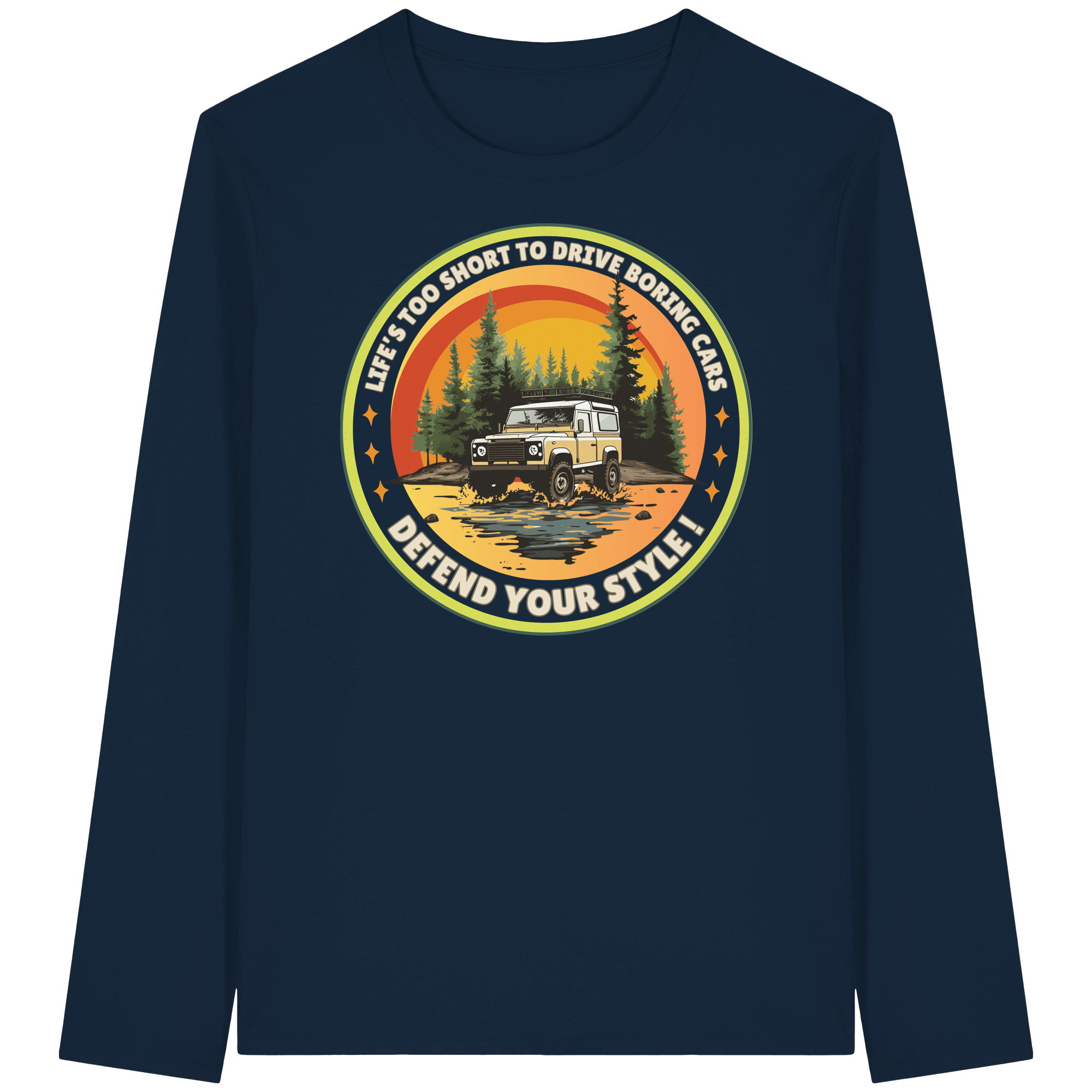 James Hunter - Nature and Beyond Unisex-Shirts French Navy / XS Defend your Style ! - Organic Longsleeve T-Shirt