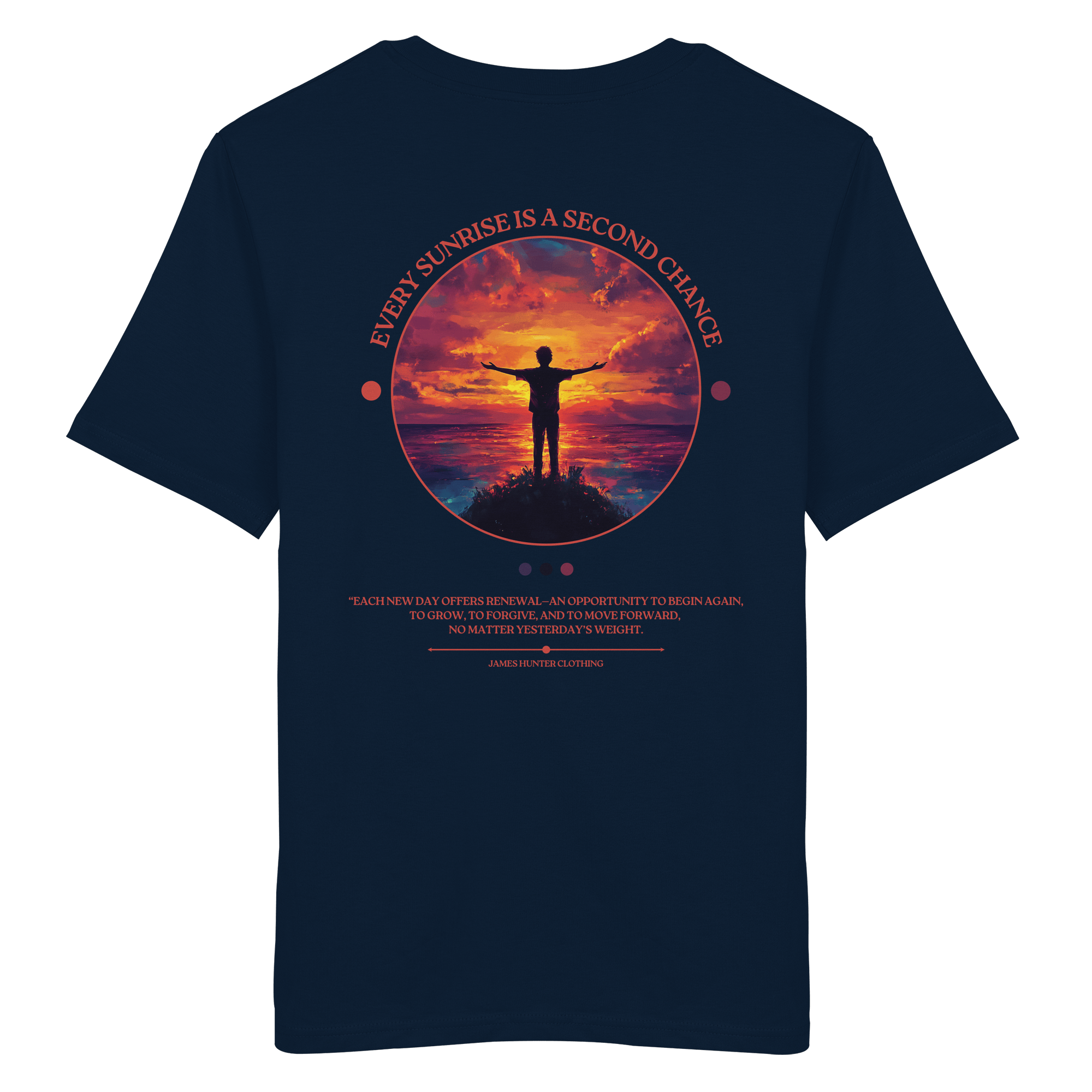 James Hunter - Nature and Beyond Unisex-Shirts French Navy / XS Every Sunrise Is A Second Chance - Organic Shirt