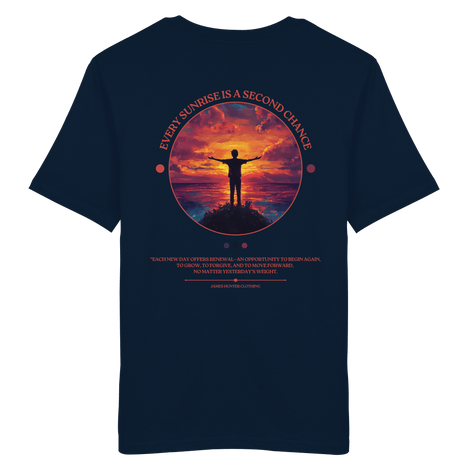 James Hunter - Nature and Beyond Unisex-Shirts French Navy / XS Every Sunrise Is A Second Chance - Organic Shirt