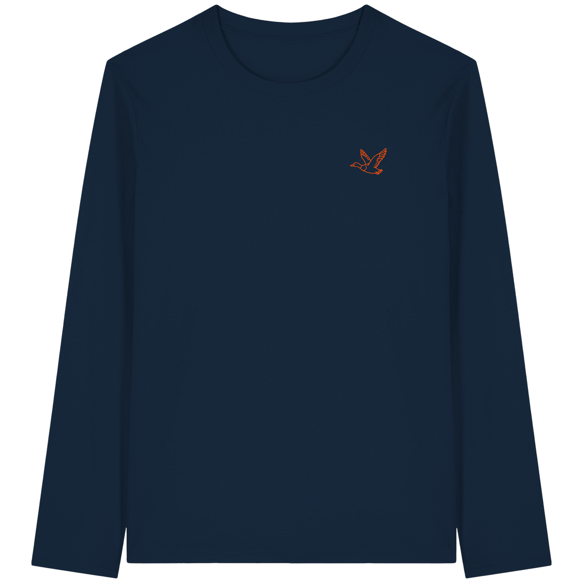 James Hunter - Nature and Beyond Unisex-Shirts French Navy / XS Flying Duck - Organic Longsleeve T-Shirt