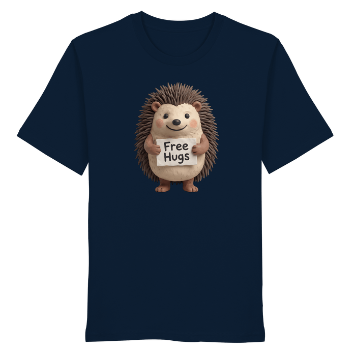 James Hunter - Nature and Beyond Unisex-Shirts French Navy / XS Free Hugs - Organic Shirt