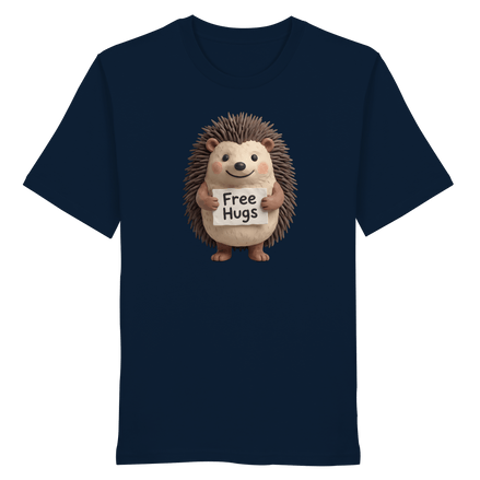 James Hunter - Nature and Beyond Unisex-Shirts French Navy / XS Free Hugs - Organic Shirt