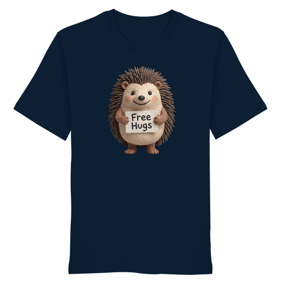 James Hunter - Nature and Beyond Unisex-Shirts French Navy / XS Free Hugs - Organic Shirt