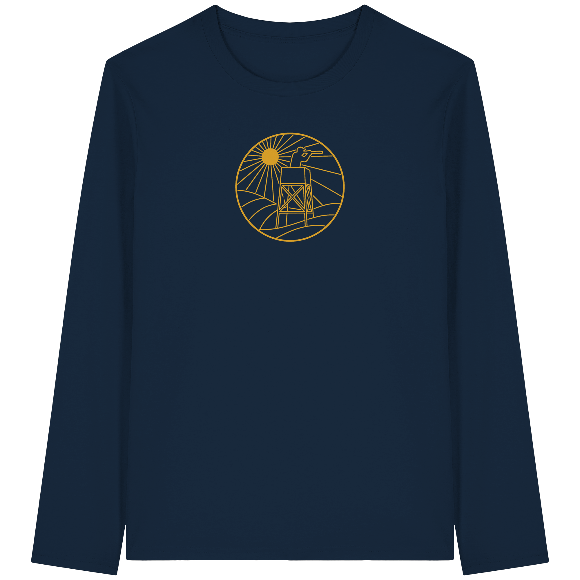 James Hunter - Nature and Beyond Unisex-Shirts French Navy / XS Golden Circle - Organic Longsleeve T-Shirt