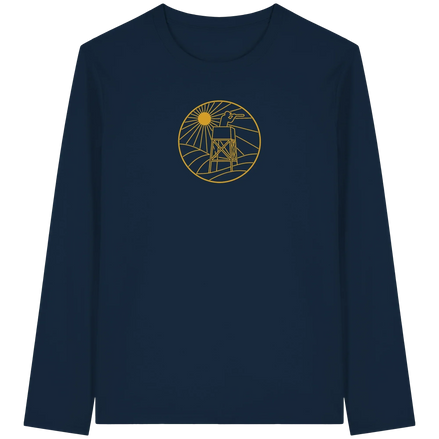 James Hunter - Nature and Beyond Unisex-Shirts French Navy / XS Golden Circle - Organic Longsleeve T-Shirt