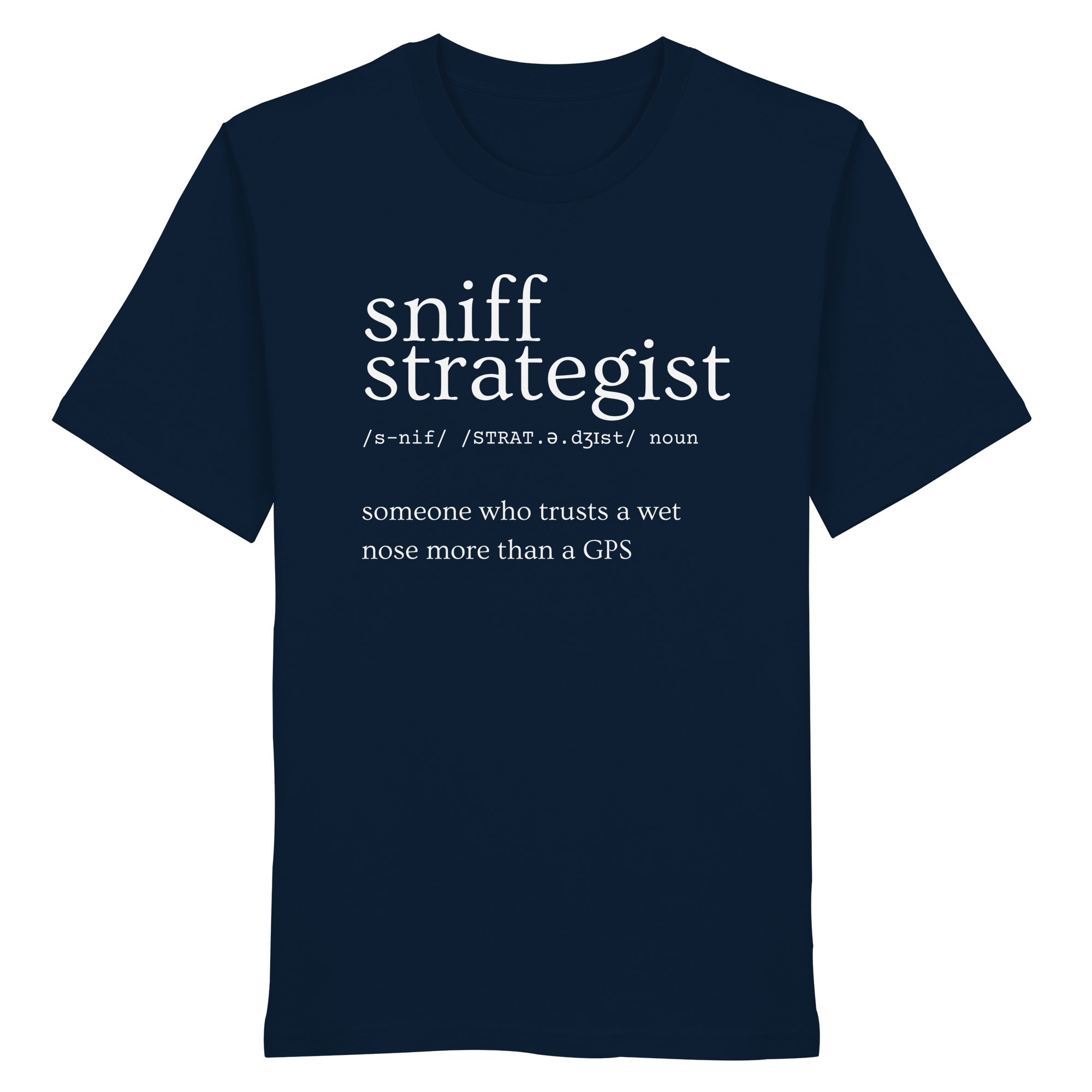 James Hunter - Nature and Beyond Unisex-Shirts French Navy / XS Sniff Strategist - Organic Shirt