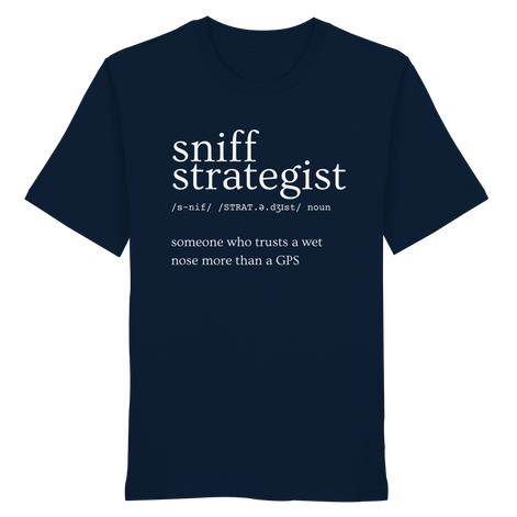 James Hunter - Nature and Beyond Unisex-Shirts French Navy / XS Sniff Strategist - Organic Shirt