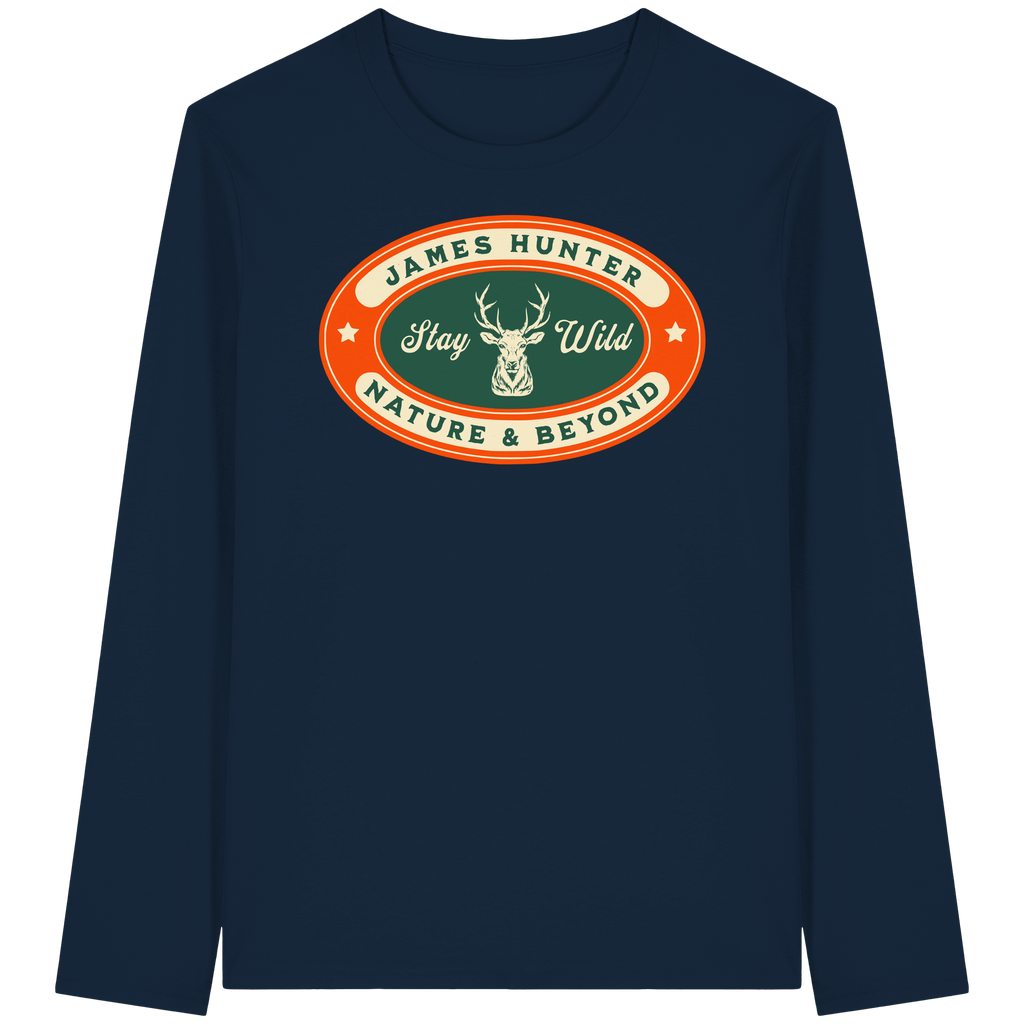 James Hunter - Nature and Beyond Unisex-Shirts French Navy / XS Stay Wild - Organic Longsleeve T-Shirt