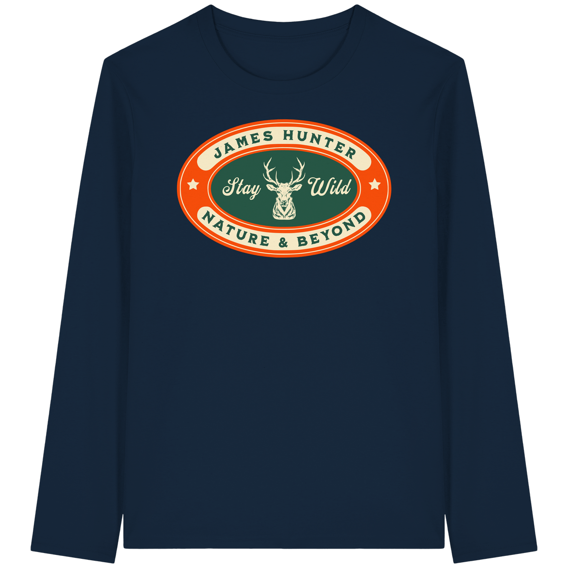 James Hunter - Nature and Beyond Unisex-Shirts French Navy / XS Stay Wild - Organic Longsleeve T-Shirt