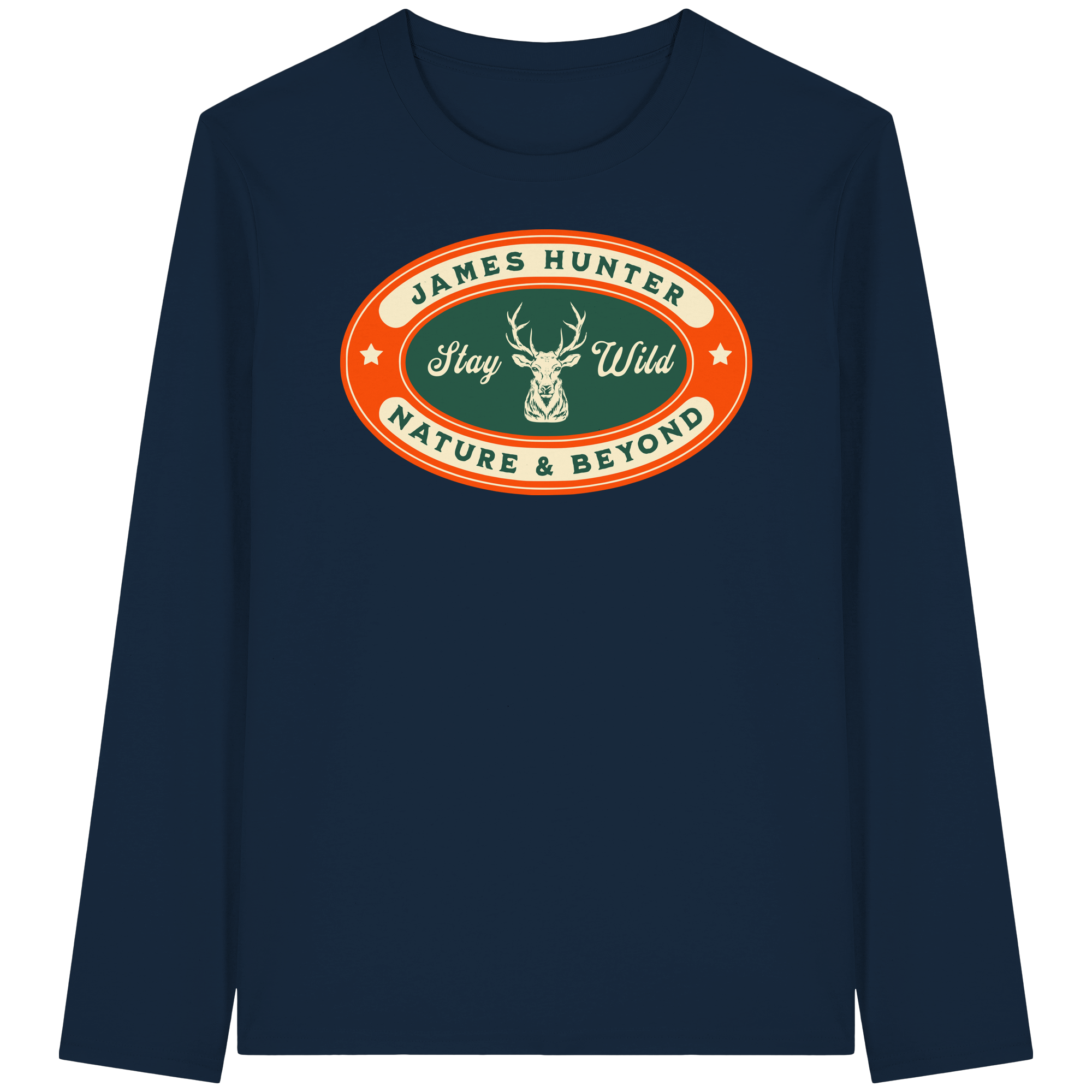 James Hunter - Nature and Beyond Unisex-Shirts French Navy / XS Stay Wild - Organic Longsleeve T-Shirt