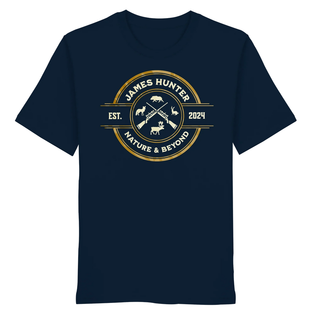 James Hunter - Nature and Beyond Unisex-Shirts French Navy / XS The Hunter’s Emblem – James Hunter Original - Organic Shirt
