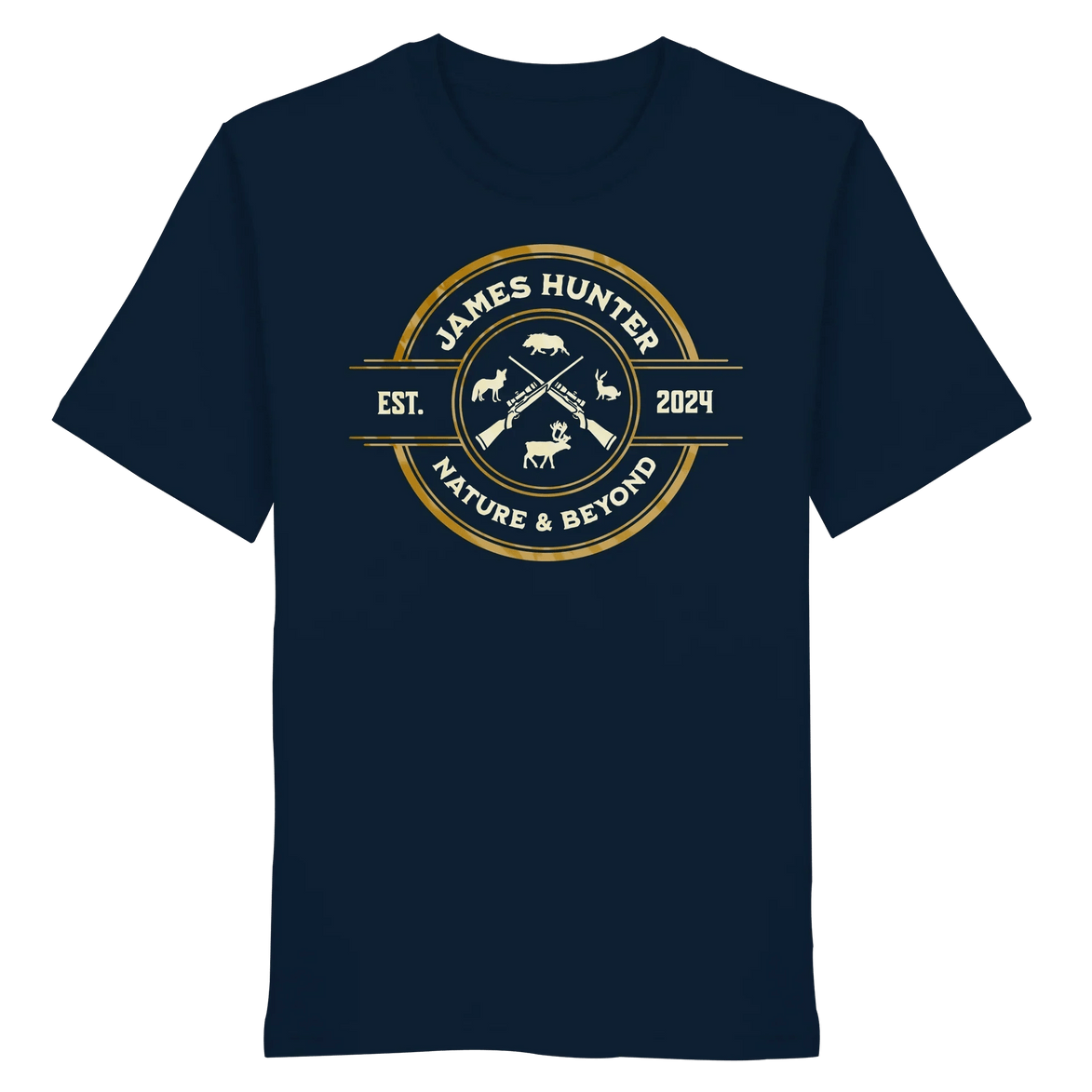 James Hunter - Nature and Beyond Unisex-Shirts French Navy / XS The Hunter’s Emblem – James Hunter Original - Organic Shirt