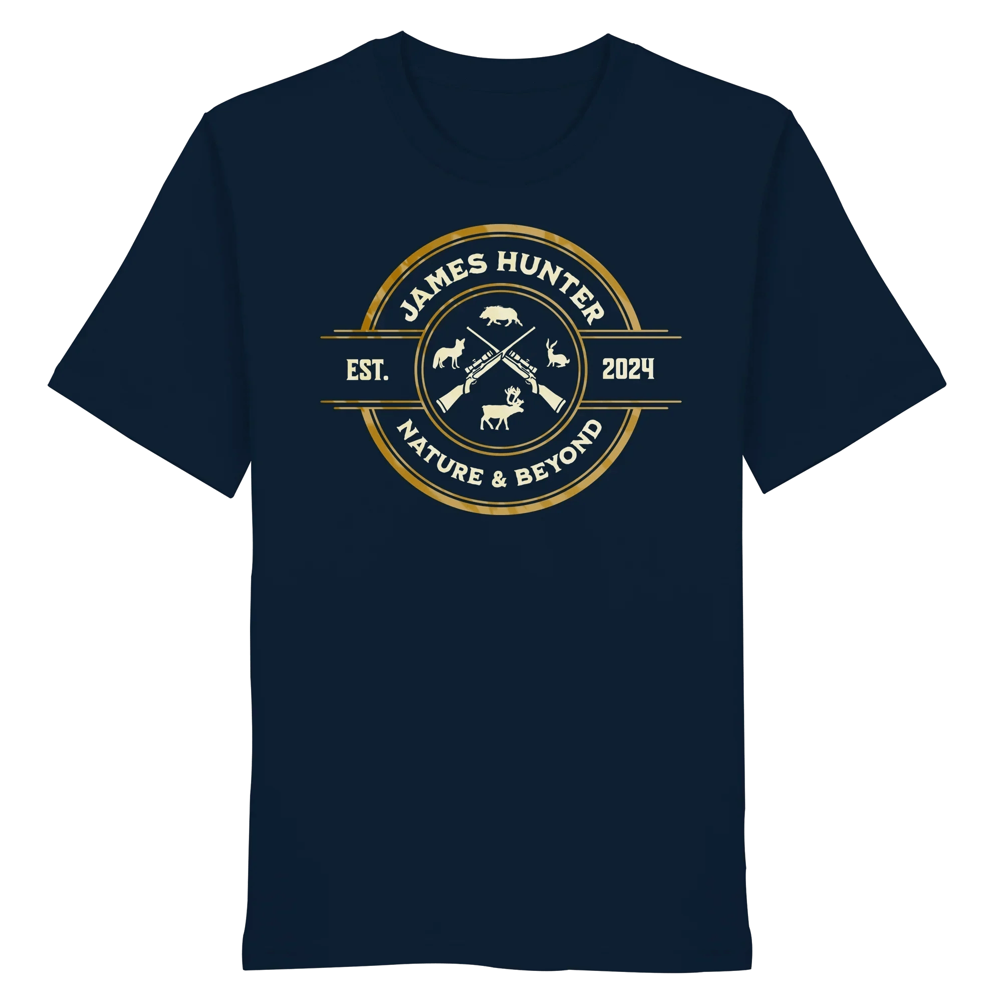James Hunter - Nature and Beyond Unisex-Shirts French Navy / XS The Hunter’s Emblem – James Hunter Original - Organic Shirt
