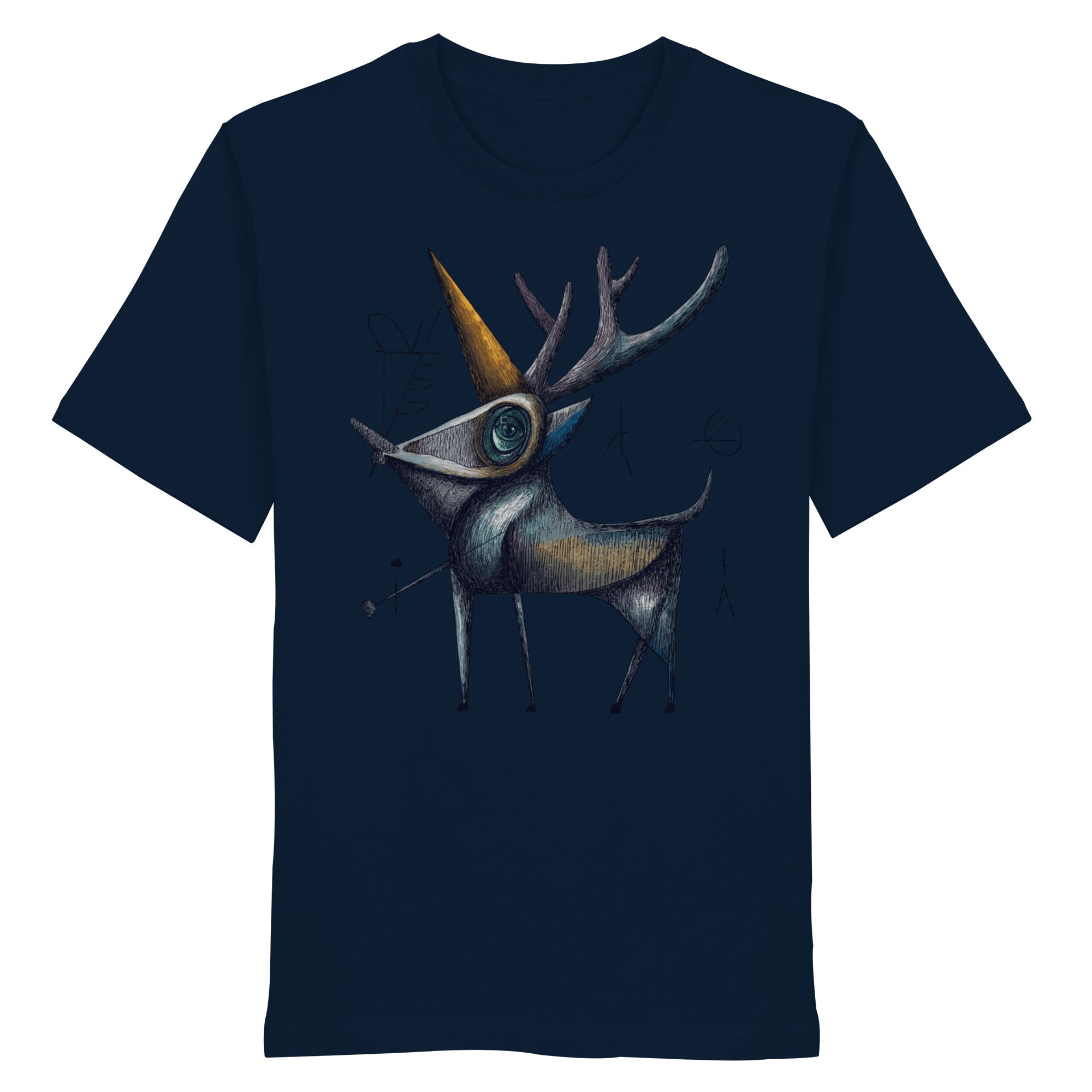 James Hunter - Nature and Beyond Unisex-Shirts French Navy / XS The Watcher — Art Collection Organic T-Shirt No. 8