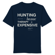 James Hunter - Nature and Beyond Unisex-Shirts French Navy / XS Therapie is expensive - Organic Shirt