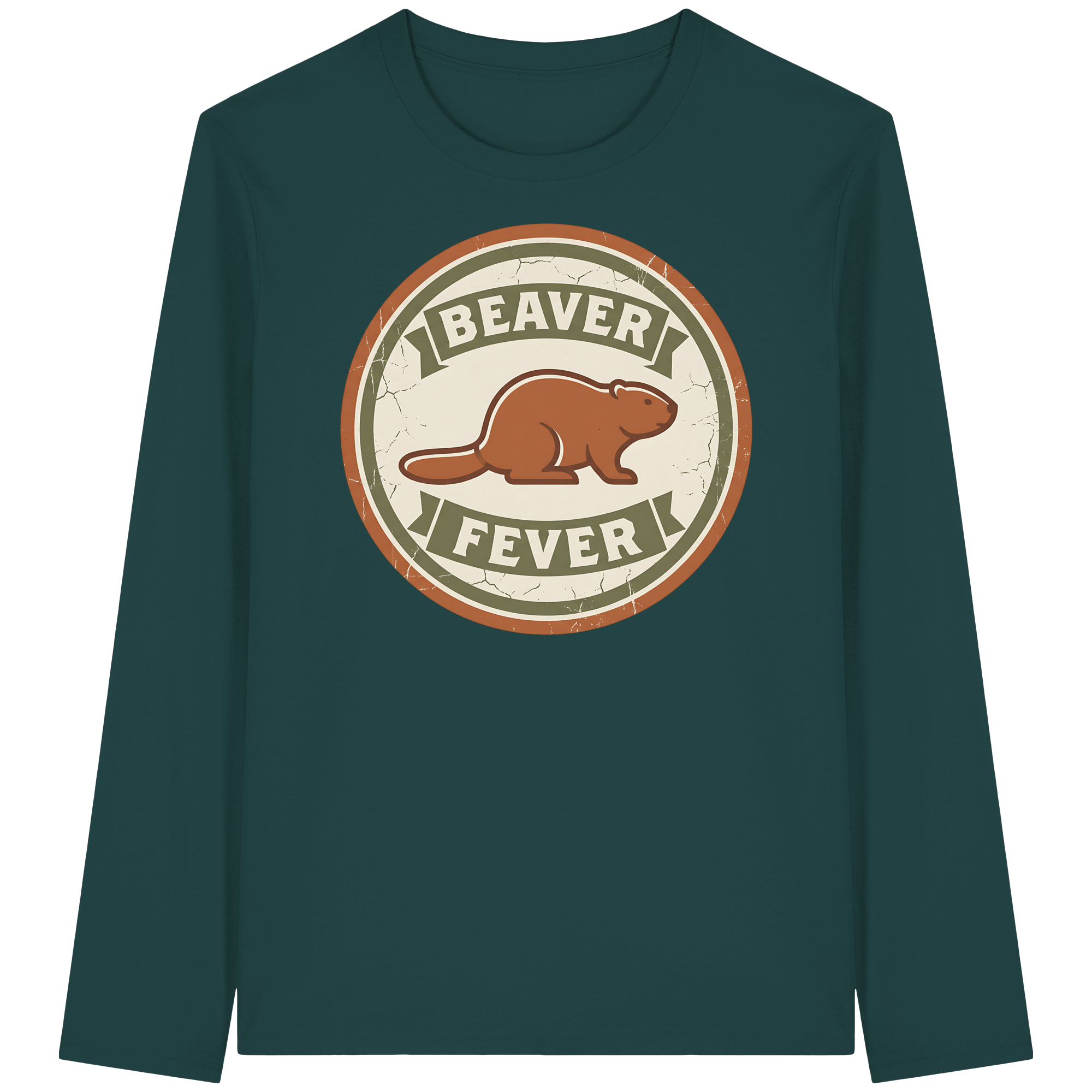 James Hunter - Nature and Beyond Unisex-Shirts Glazed Green / XS Beaver Fever - Organic Longsleeve T-Shirt