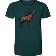 James Hunter - Nature and Beyond Unisex-Shirts Glazed Green / XS Charming Deer Pencil Design - Organic Shirt