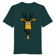James Hunter - Nature and Beyond Unisex-Shirts Glazed Green / XS Deer Caricature - Organic Shirt