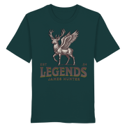 James Hunter - Nature and Beyond Unisex-Shirts Glazed Green / XS Deer Legends - Organic Shirt