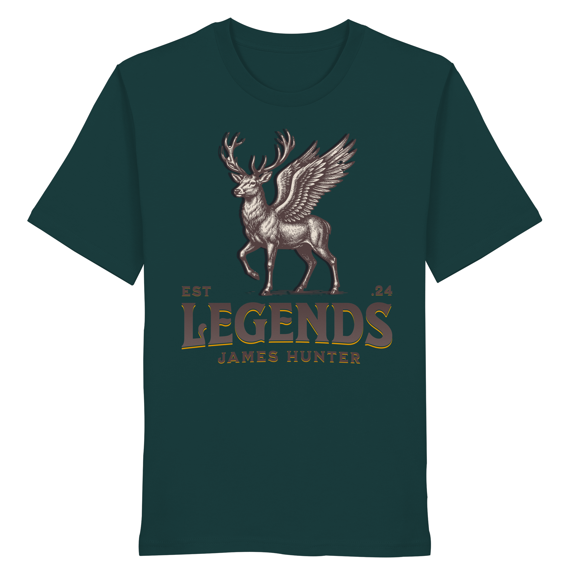 James Hunter - Nature and Beyond Unisex-Shirts Glazed Green / XS Deer Legends - Organic Shirt