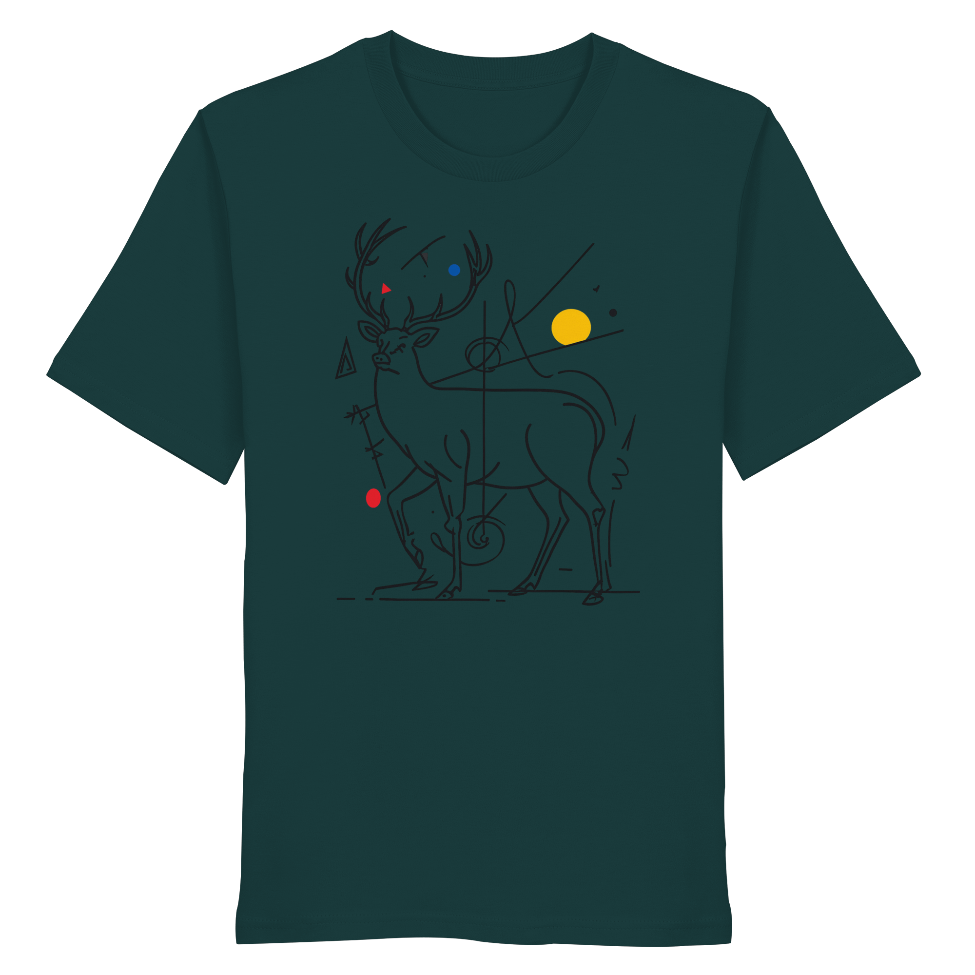 James Hunter - Nature and Beyond Unisex-Shirts Glazed Green / XS Geometry of the Wild  — Art Collection No.3 - Organic Shirt