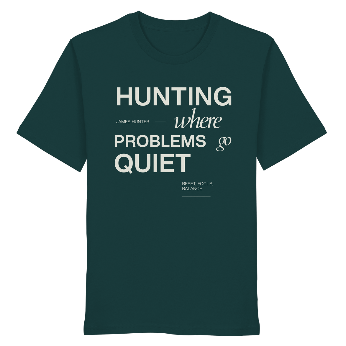 James Hunter - Nature and Beyond Unisex-Shirts Glazed Green / XS HUNTING - Where Problems Go Quiet - Organic Shirt
