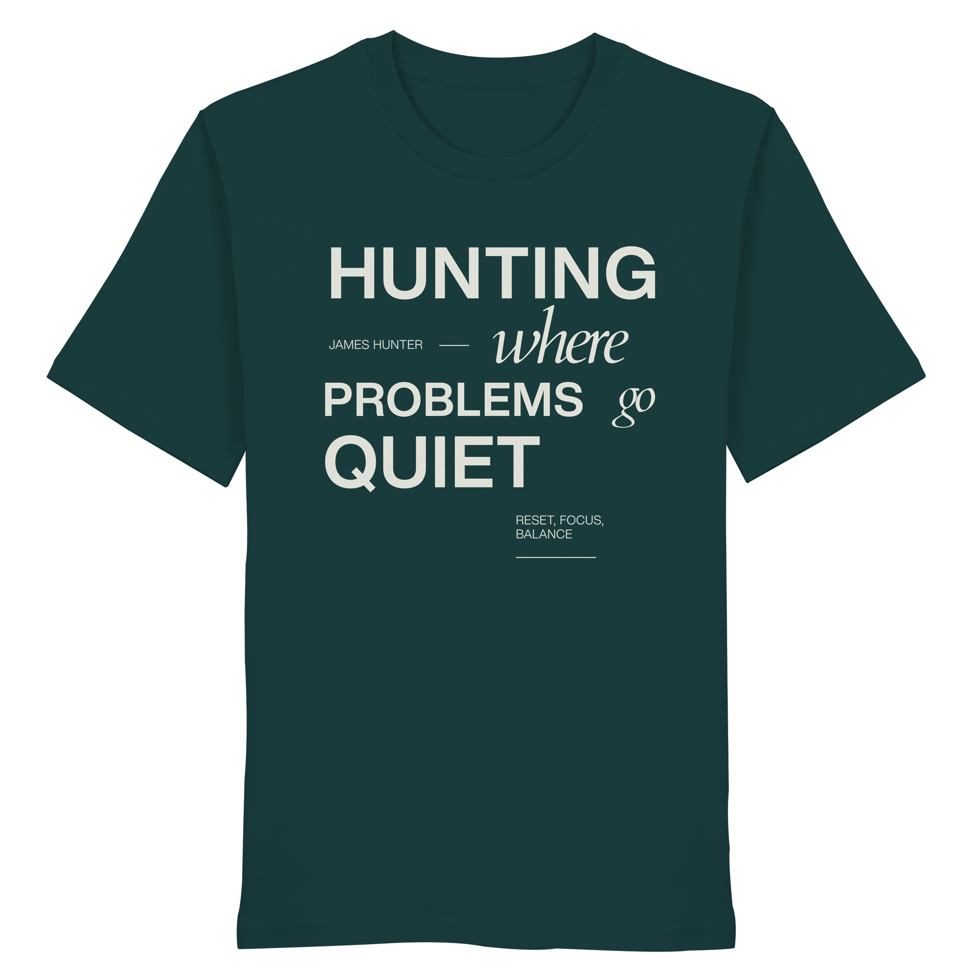 James Hunter - Nature and Beyond Unisex-Shirts Glazed Green / XS HUNTING - Where Problems Go Quiet - Organic Shirt