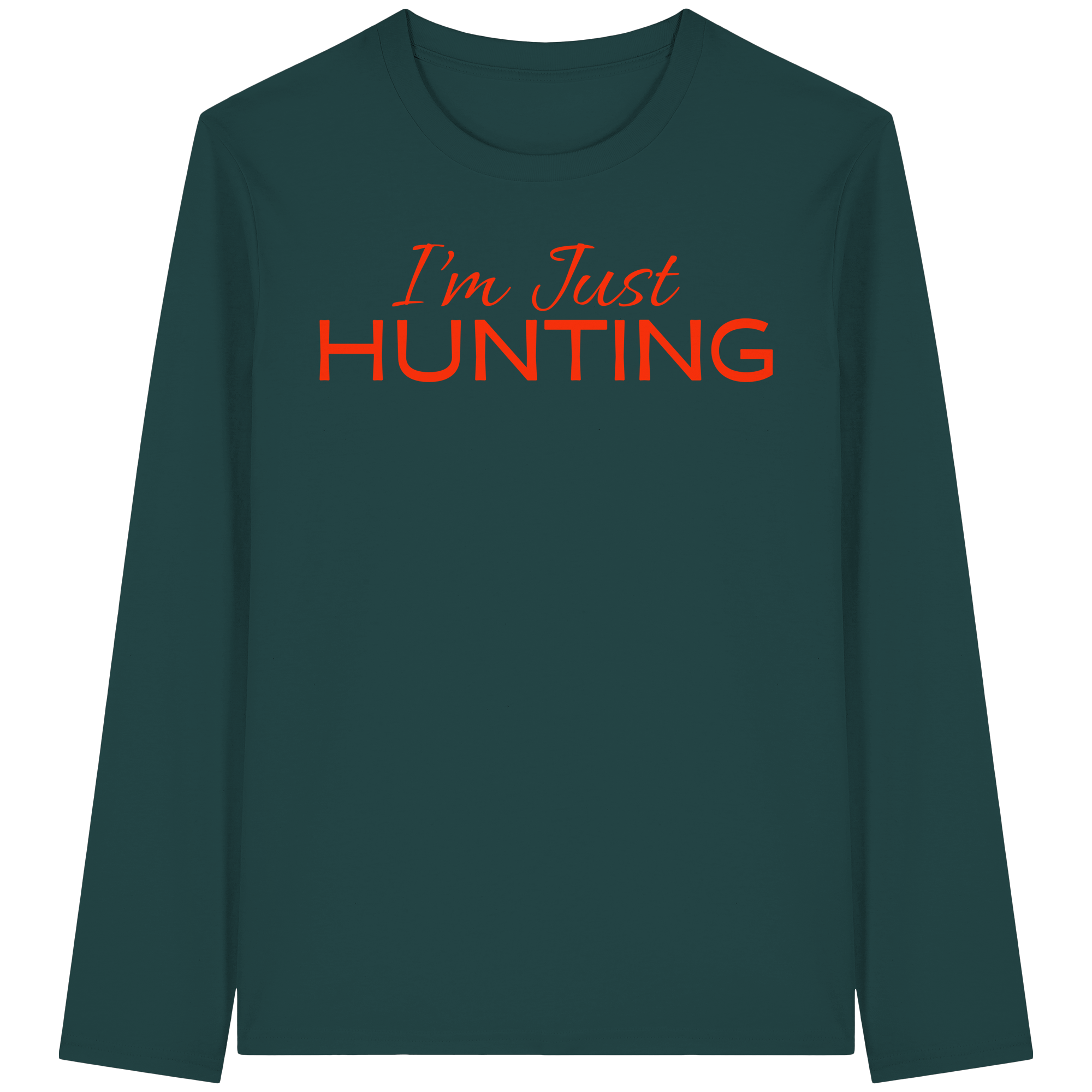 James Hunter - Nature and Beyond Unisex-Shirts Glazed Green / XS I'm just HUNTING - Organic Longsleeve T-Shirt