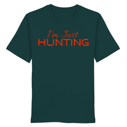 James Hunter - Nature and Beyond Unisex-Shirts Glazed Green / XS I'm just HUNTING - Organic Shirt
