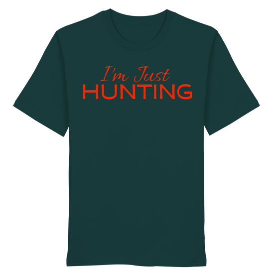 James Hunter - Nature and Beyond Unisex-Shirts Glazed Green / XS I'm just HUNTING - Organic Shirt