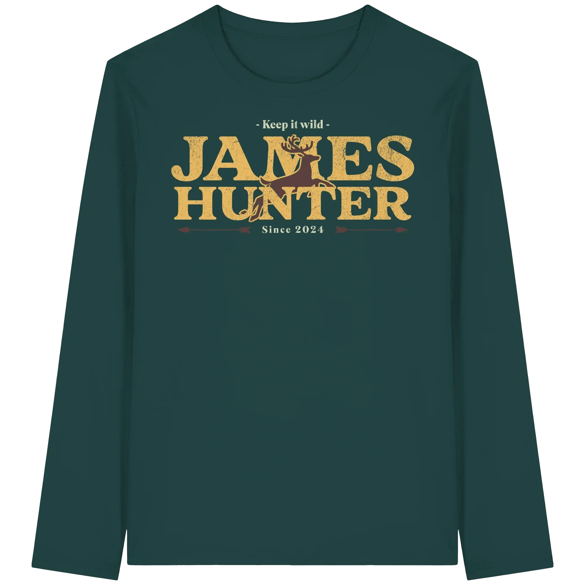 James Hunter - Nature and Beyond Unisex-Shirts Glazed Green / XS Keep It Wild  - Organic Longsleeve T-Shirt