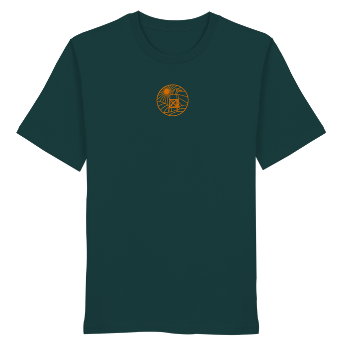 James Hunter - Nature and Beyond Unisex-Shirts Glazed Green / XS Man on Platform (embroidery)  - Organic Shirt