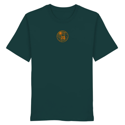 James Hunter - Nature and Beyond Unisex-Shirts Glazed Green / XS Man on Platform (embroidery)  - Organic Shirt