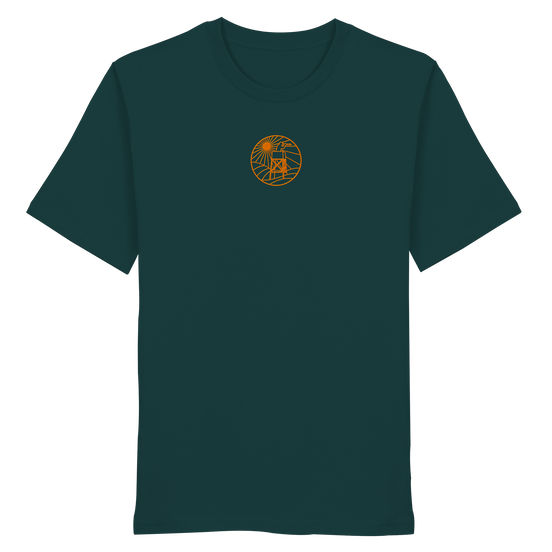 James Hunter - Nature and Beyond Unisex-Shirts Glazed Green / XS Man on Platform (embroidery)  - Organic Shirt