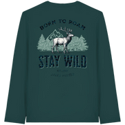 James Hunter - Nature and Beyond Unisex-Shirts Glazed Green / XS Stay Wild — Born to Roam Organic Longsleeve
