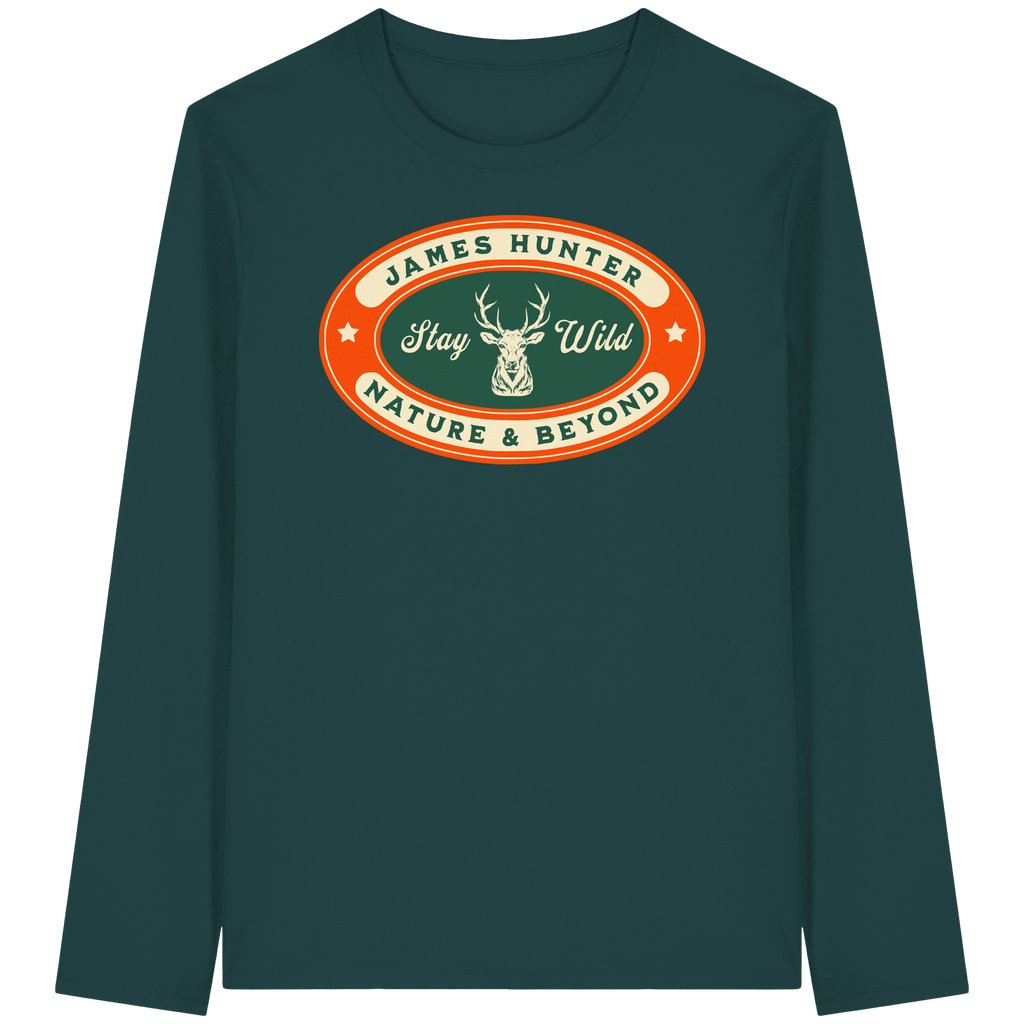 James Hunter - Nature and Beyond Unisex-Shirts Glazed Green / XS Stay Wild - Organic Longsleeve T-Shirt