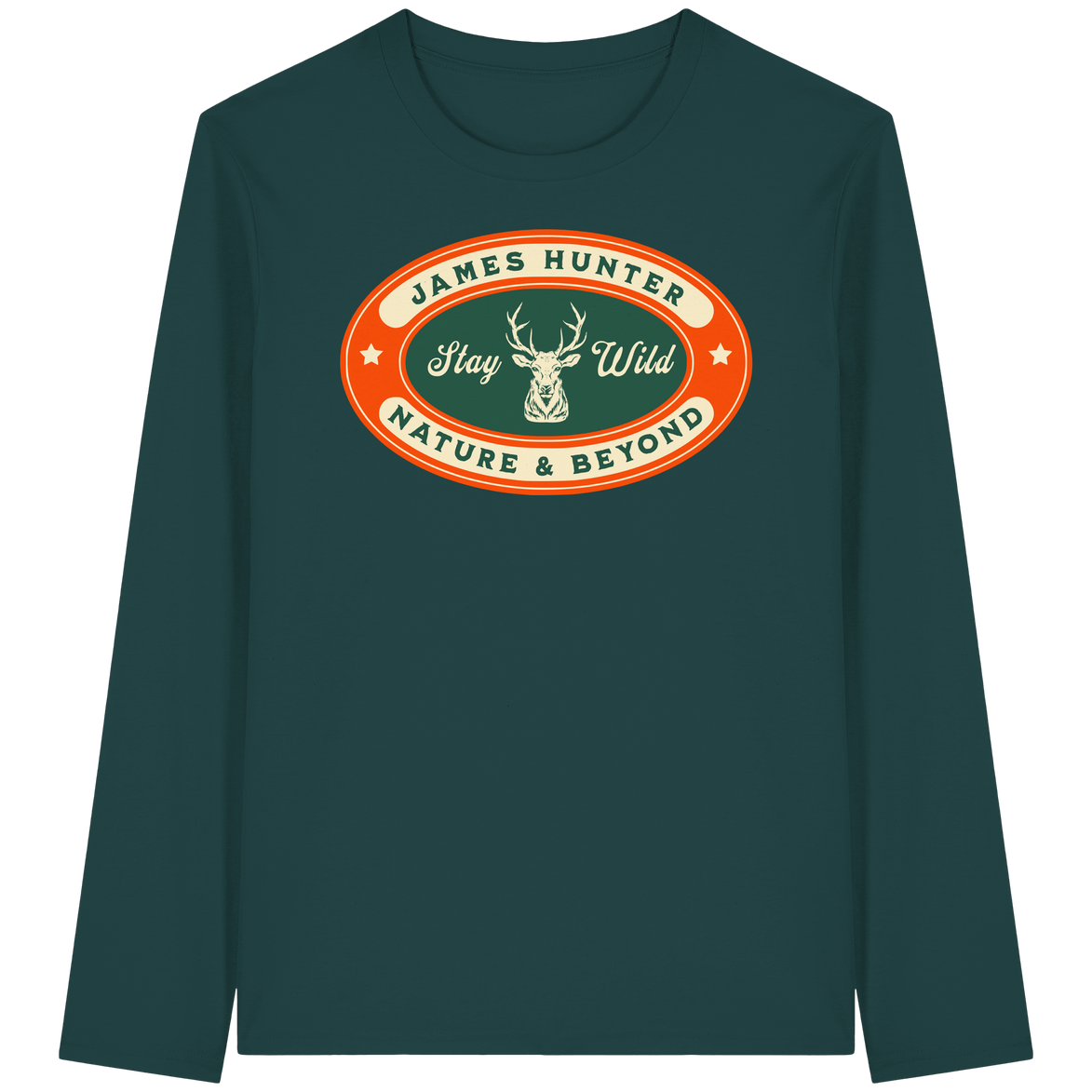 James Hunter - Nature and Beyond Unisex-Shirts Glazed Green / XS Stay Wild - Organic Longsleeve T-Shirt
