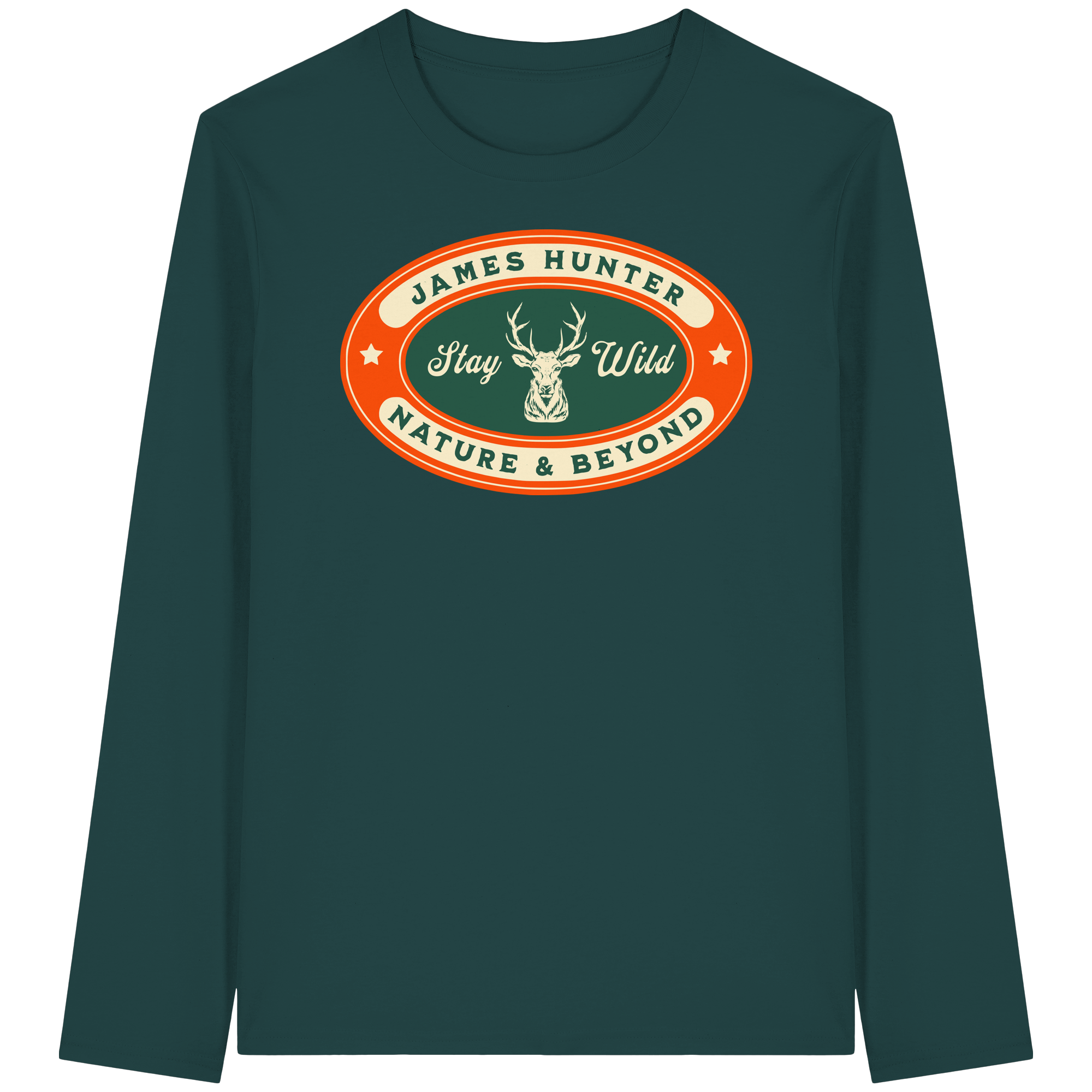 James Hunter - Nature and Beyond Unisex-Shirts Glazed Green / XS Stay Wild - Organic Longsleeve T-Shirt