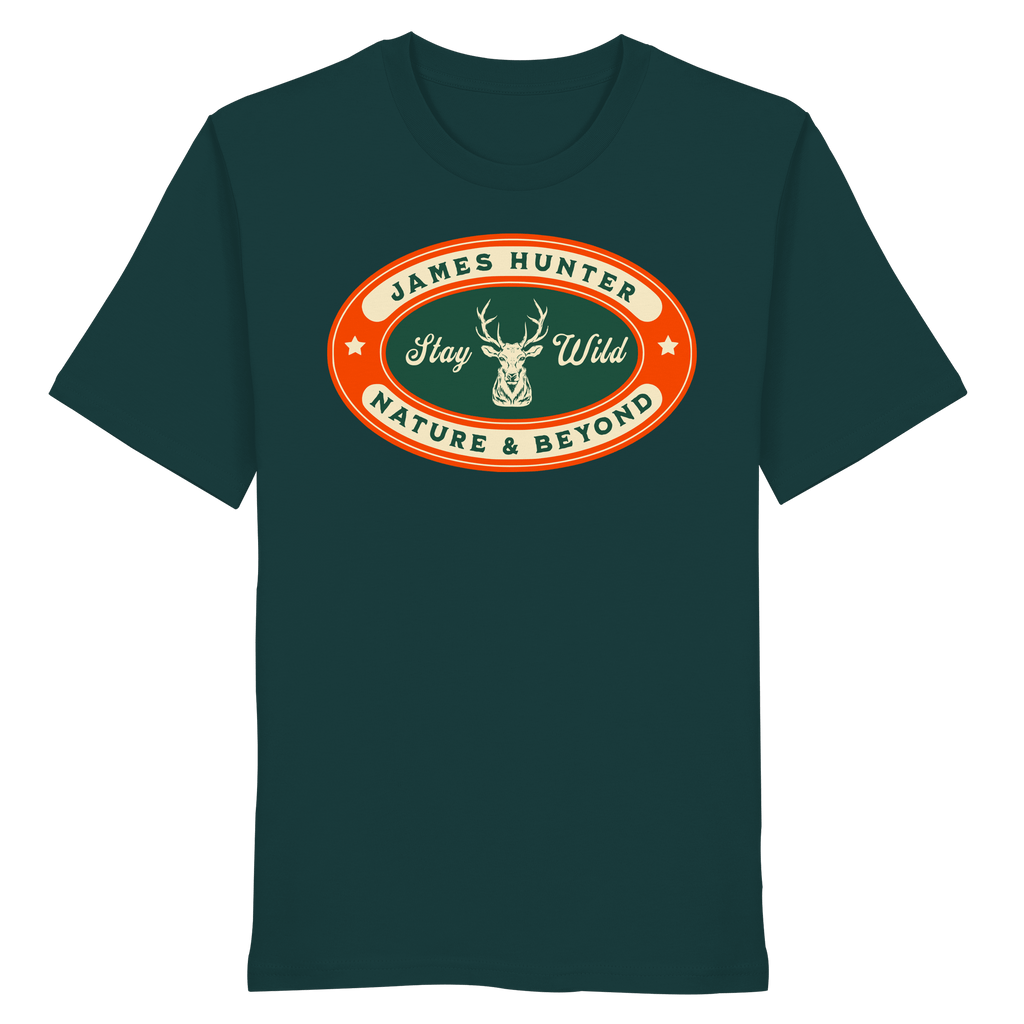 James Hunter - Nature and Beyond Unisex-Shirts Glazed Green / XS Stay Wild - Organic Shirt